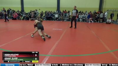 90 lbs Cons. Round 3 - Aiden Kolstad, Luxemburg-Casco vs Kennic Glade, Ironhawk Wrestling Academy