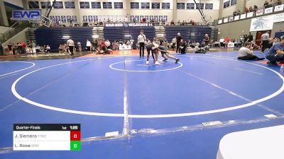 132 lbs Quarterfinal - JaMarcus Siemens, Team Tulsa Wrestling Club vs Luke Rowe, Springdale Youth Wrestling Club