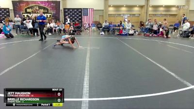 64 lbs Round 7 (8 Team) - Jett Maughon, Cleveland Wrestling vs Brielle Richardson, Xtreme Team