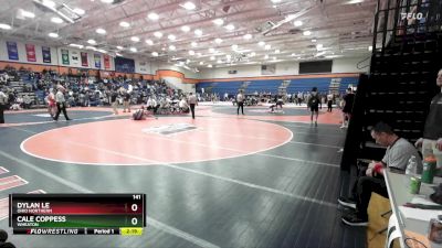 141 lbs Cons. Round 2 - Dylan Le, Ohio Northern vs Cale Coppess, Wheaton