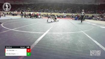 4A-113 lbs Semifinal - David Farmer, FT. GIBSON vs Mason Burnham, CATOOSA