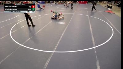 16U - 150 lbs Cons. Round 3 - Tristan Hruby, Frontier Wrestling Club vs Zoltyn Adams, Braham