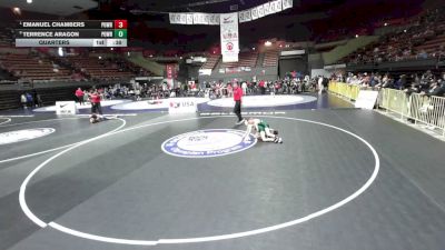 78 lbs Quarters - Emanuel Chambers, Poway Wrestling vs Terrence Aragon, Poway Wrestling