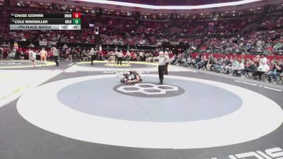 150 lbs 7th Place Match - Chase Godwin, Swanton vs Cole Winemiller, Graham Local