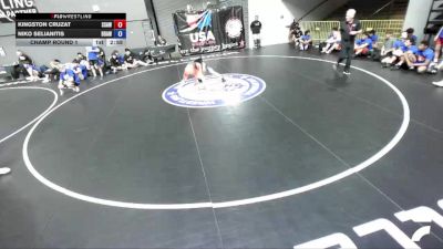 106 lbs Kingston Cruzat, SAWA - Sacramento Area Wrestling Association vs Niko Selianitis, BAWA-Bay Area Wrestling Association