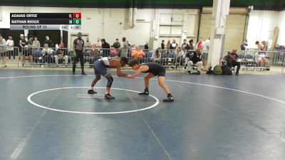 132 lbs Round Of 32 - Adaias Ortiz, FL vs Nathan Rioux, IN