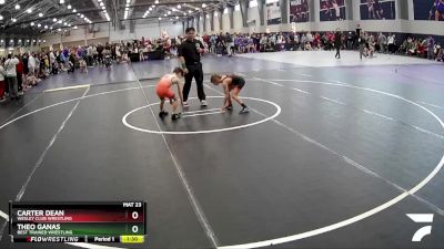 61 lbs Champ. Round 1 - Theo Ganas, Best Trained Wrestling vs Carter Dean, Wesley Club Wrestling