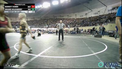 61 lbs Round Of 16 - Barrett Homer, Mustang Bronco Wrestling Club vs Dwaine Goldsberry, Weatherford Youth Wrestling