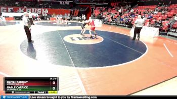 2A 215 lbs Champ. Round 1 - Gable Carrick, Sycamore (H.S.) vs Oliver Cooley, Jacksonville (H.S.)