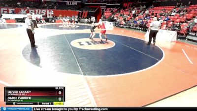 2A 215 lbs Champ. Round 1 - Gable Carrick, Sycamore (H.S.) vs Oliver Cooley, Jacksonville (H.S.)