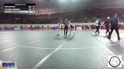 87 lbs 5th Place - Brylee Rice, Sand Springs Jr High vs Kayden Logsdon, Chickasha Wrestling