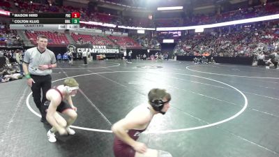 150 lbs Quarters - Colton Klug, Brillion vs Mason Hird, Prairie Du Chien