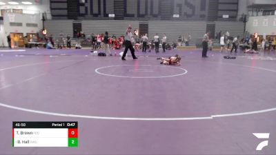 46-50 lbs Semifinal - Brennon Hall, Greentown Wrestling Club vs Tyler Brown, Poseyville