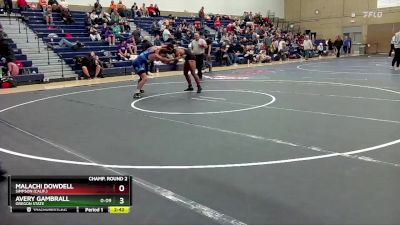 174 lbs Champ. Round 2 - Malachi Dowdell, Simpson (Calif.) vs Avery Gambrall, Oregon State