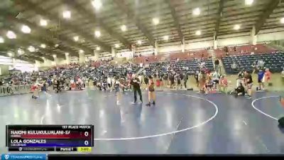 105 lbs 1st Place Match - Naiomi Kulukulualani-Sales, Hawaii vs Lola Gonzales, Colorado