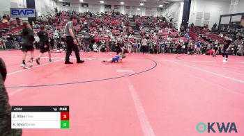 43 lbs Consolation - Zion Allen, Team Of Hard Knox vs Kolter Short, Newkirk Takedown Club