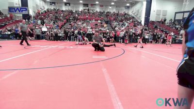 43 lbs Quarterfinal - Rhett Pitts, Cowboy Wrestling Club vs Luke Emerson, Hennessey Takedown Club