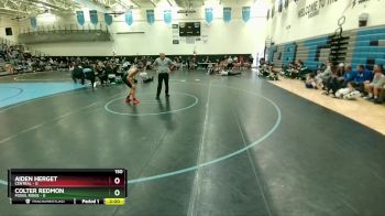 150 lbs Round 2 (3 Team) - Colter Redmon, Fossil Ridge vs Aiden Herget, Central