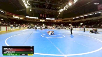 144 lbs Champ. Round 3 - Lucas Hager, Mica Mountain vs Beau Blas, Mountain View Marana