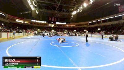 144 lbs Champ. Round 3 - Lucas Hager, Mica Mountain vs Beau Blas, Mountain View Marana