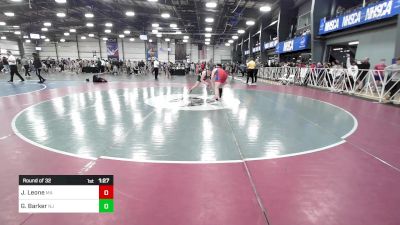 180 lbs Round Of 32 - Jack Leone, MA vs Gavin Barker, NJ