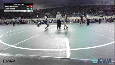 125 lbs Consi Of 8 #2 - Mahlea Warrior, Tecumseh Youth Wrestling vs Layla Brown, Viking Wrestling Club