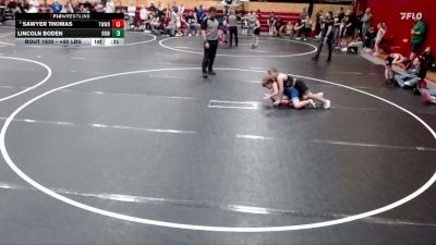 Cons. Semis - Sawyer Thomas, TW Wrestling vs Lincoln Boden, Raft River Wrestling