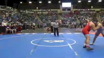5A - 220 lbs Quarterfinal - Garrett Peery, Tecumseh-Shawnee Heights vs Dallas Gould, Valley Center