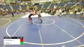 156 lbs Quarterfinal - Joseph Humphreys, East Side United Wrestling vs Zion Borge, Rare Breed Academy