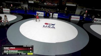 77 lbs Cons. Round 3 - David Rodriguez, Imperial Valley Panthers Wrestling vs Sunny Urban, California
