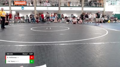 200-224 lbs Cons. Round 2 - Nolen Yeary, Olympia Wrestling vs Darian Holloway, Olympia Wrestling