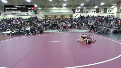 157 lbs Round 3 - Cooper Franklin, Alburnett vs Logan Johns, Harrisburg