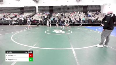 99-J lbs Round Of 16 - Bradon Binetti, Olympic vs Austin Appel, Warhawks Wrestling Inc.