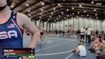 122 lbs Semis - R1 Wb - Braylee Ireland, PA West vs Cheyenne Frank, KISZ