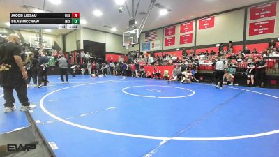 144 lbs Quarterfinal - Jacob Lissau, Bishop Kelley vs Silas McCraw, McAlester