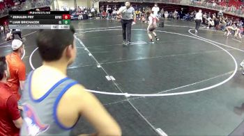 120 lbs Champ. Round 1 - Liam Brichacek, Clarkson Leigh vs Zebulen Fry, McCook Youth Wrestling Club