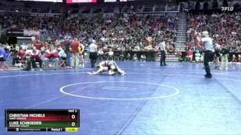 1A-126 lbs Cons. Round 2 - Luke Schroeder, Missouri Valley vs Christian Michels, Saint Ansgar