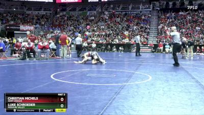 1A-126 lbs Cons. Round 2 - Luke Schroeder, Missouri Valley vs Christian Michels, Saint Ansgar