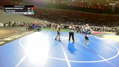 3A Boys 150 lbs Champ. Round 1 - Zach Sahr, Glide Boys vs Leonardo Robertson, Siuslaw / Mapleton Boys