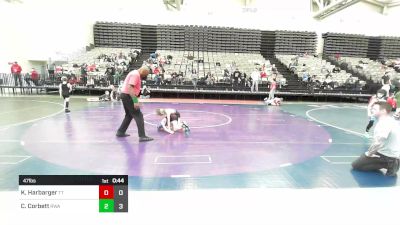 47 lbs Rr Rnd 4 - Kyler KJ Harbarger, Tugman vs Cooper Corbett, Roundtree Wrestling Academy Black