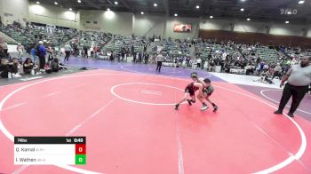74 lbs Consi Of 8 #1 - Qasim Kamal, Alpha Dawg vs Isaiah Wathen, Orland WC