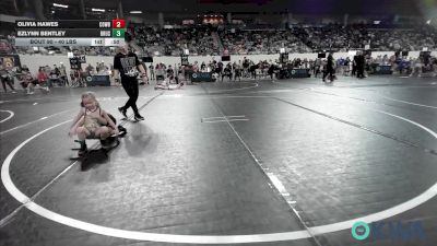 40 lbs Consi Of 8 #2 - Olivia Hawes, Cowboy Wrestling Club vs Ezlynn Bentley, Brushy Wrestling Club
