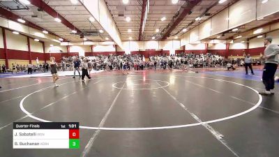 106 lbs Quarterfinal - Jack Sabatelli, Iron Faith Wrestling vs Brayden Buchanan, Vermont