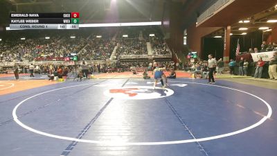 110 lbs Cons. Round 1 - Kaylee Weber, Wheatland vs Emerald Nava, Campbell County