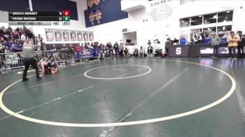 157 lbs 3rd Place Match - Brock Kenney, Trabuco Hills vs Peter Brown, Canyon Springs
