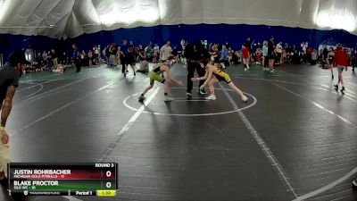 64 lbs Round 3 (3 Team) - Blake Proctor, Silo WC vs Justin Rohrbacher, Michigan Gold Pitbulls