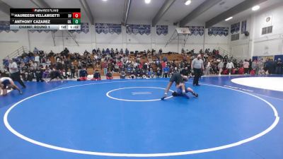 161 lbs Champ. Round 1 - Anthony Cazarez, Gilroy vs Haureesh Vellamsetti, Dougherty Valley