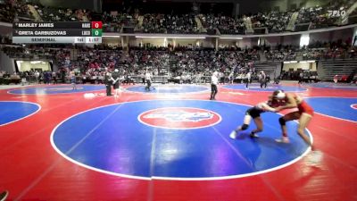 140 lbs Semifinal - Greta Garbuzovas, Lumpkin Co. vs Marley James, Hardaway