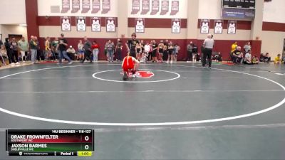 116-127 lbs Round 2 - Jaxson Barmes, Shelbyville WC vs Drake Frownfelter, Southport WC