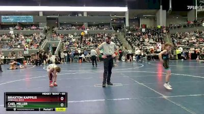 65 lbs Cons. Round 2 - Braxton Kappius, Nebraska Boyz vs Cael Miller, Millard South